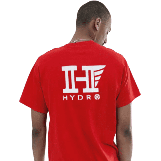 Red Hydro T-shirt White logo